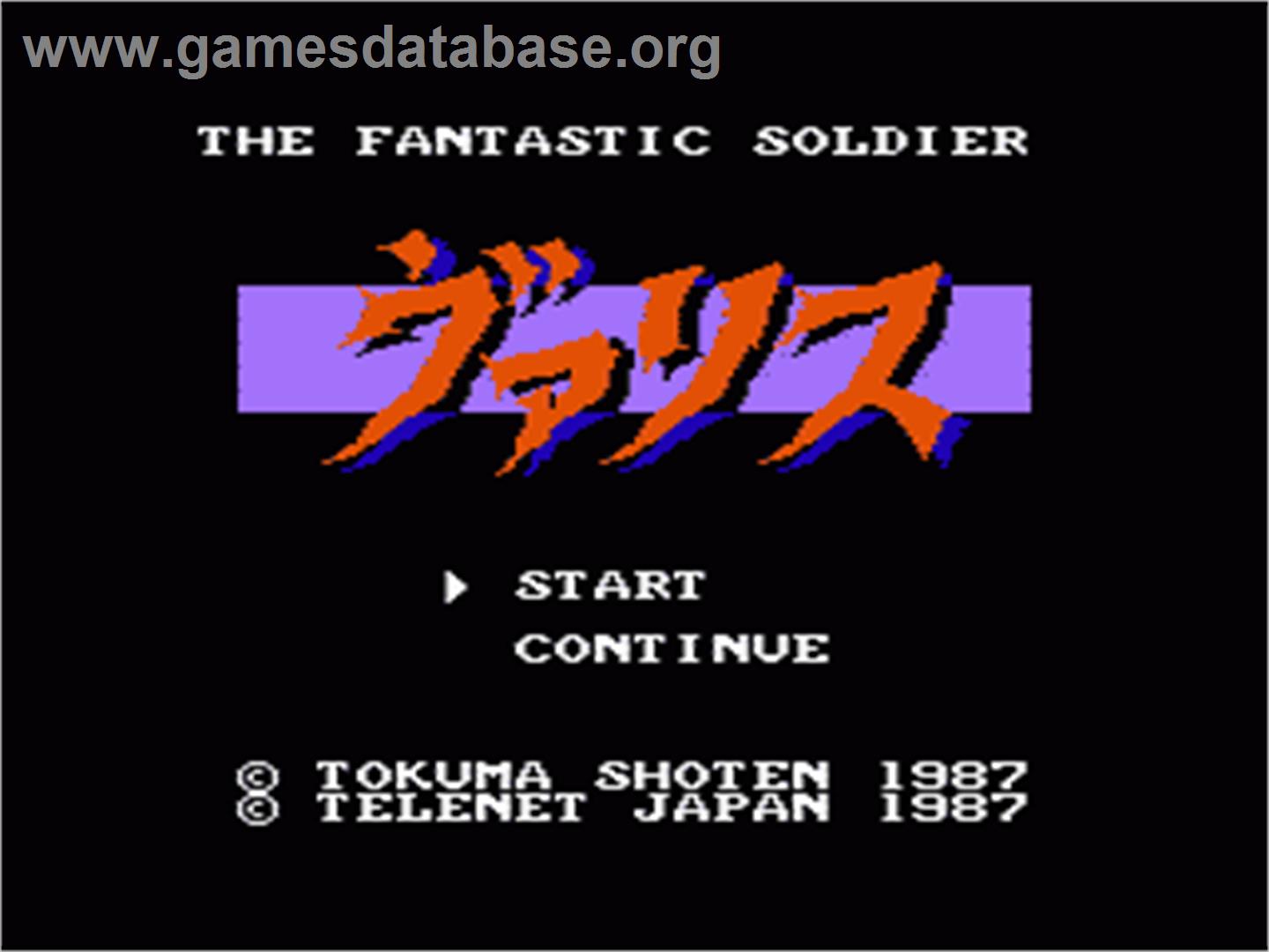 Valis: The Fantasm Soldier - Nintendo NES - Artwork - Title Screen