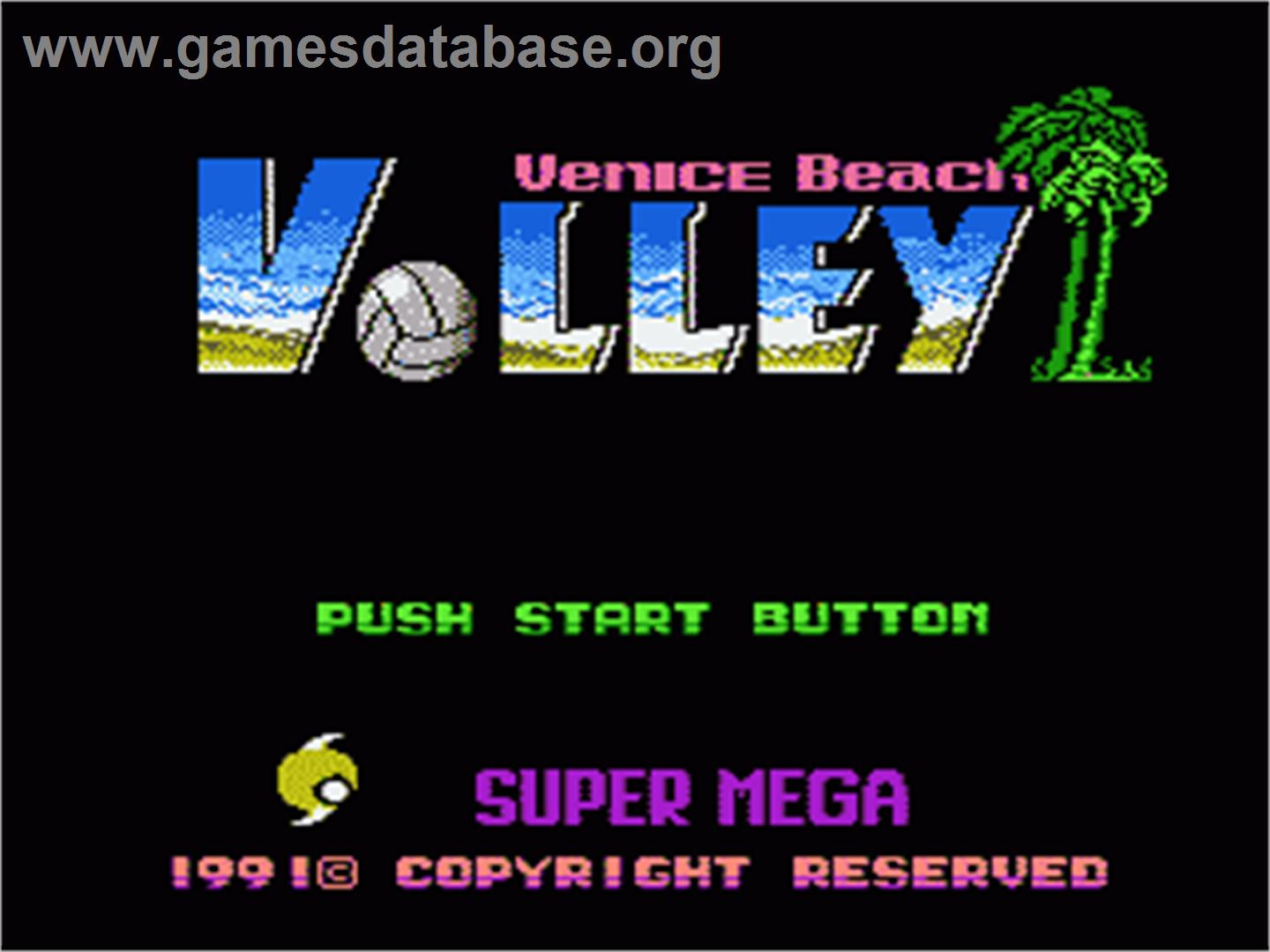 Venice Beach Volleyball - Nintendo NES - Artwork - Title Screen
