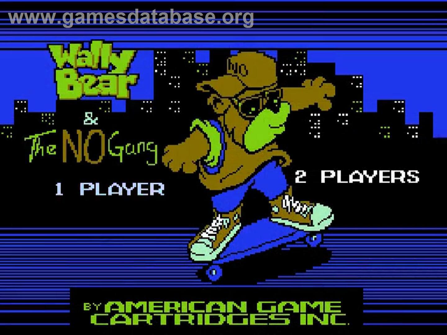 Wally Bear And The No! Gang - Nintendo NES - Artwork - Title Screen