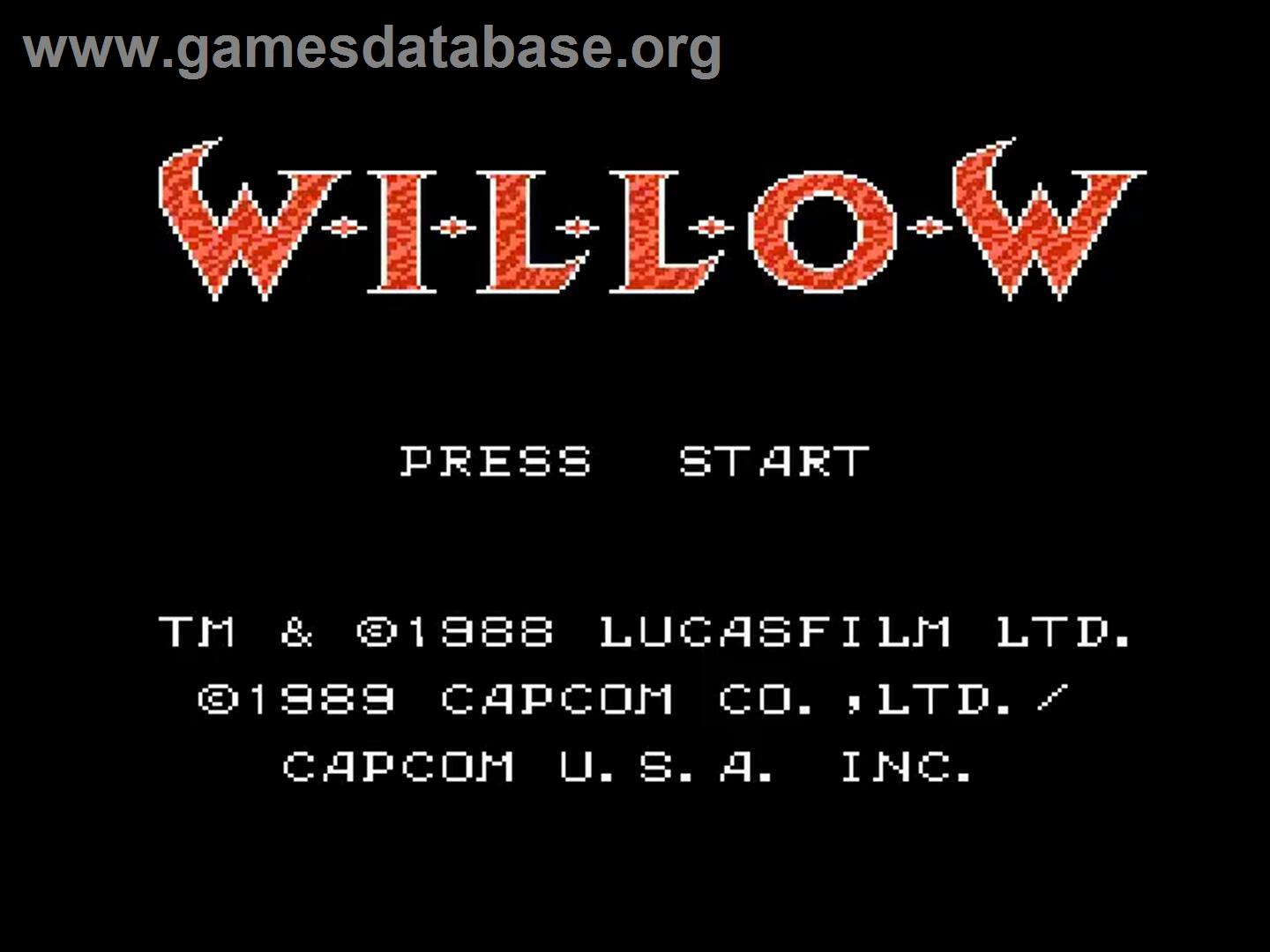 Willow - Nintendo NES - Artwork - Title Screen