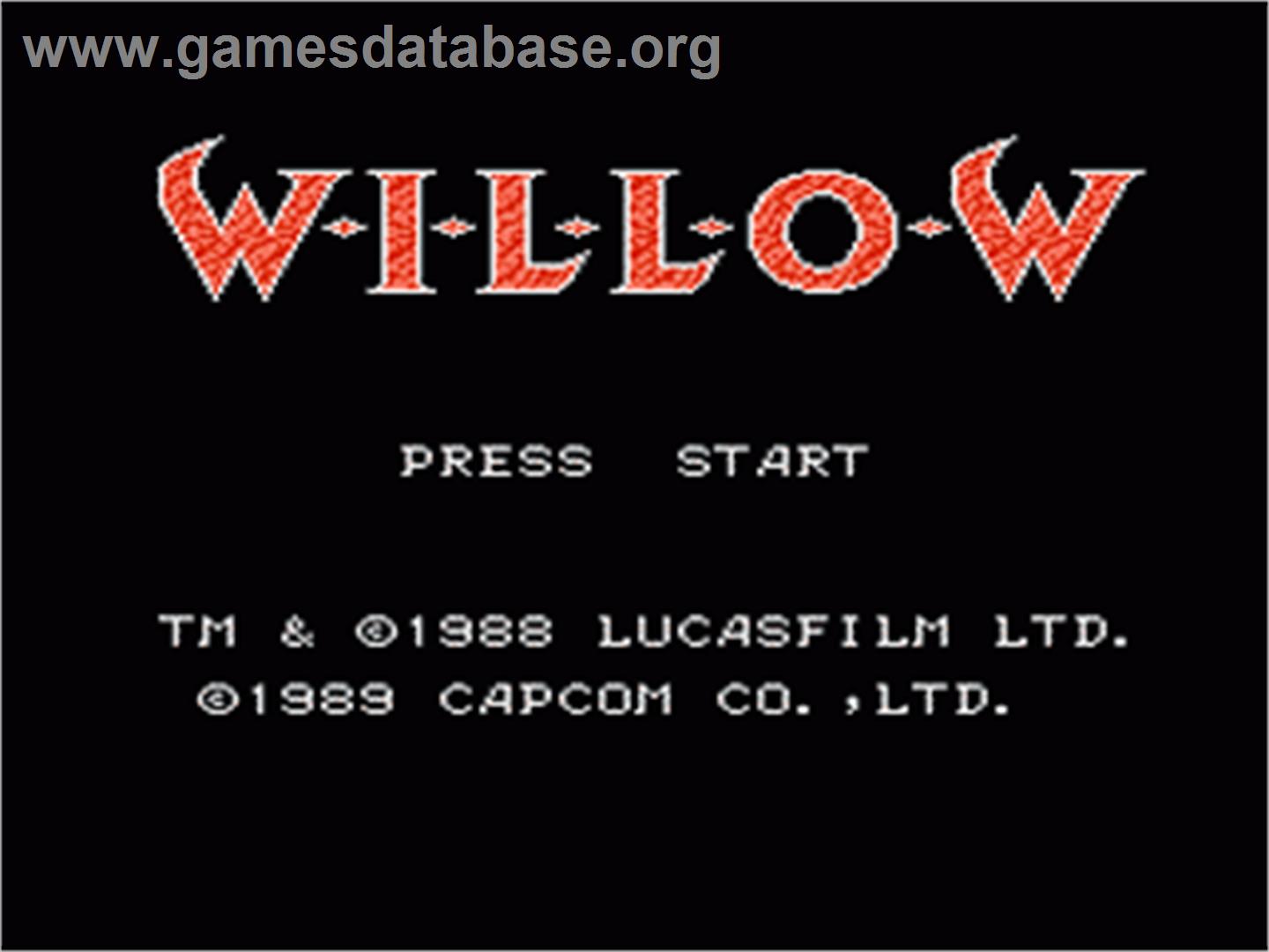 Willow - Nintendo NES - Artwork - Title Screen