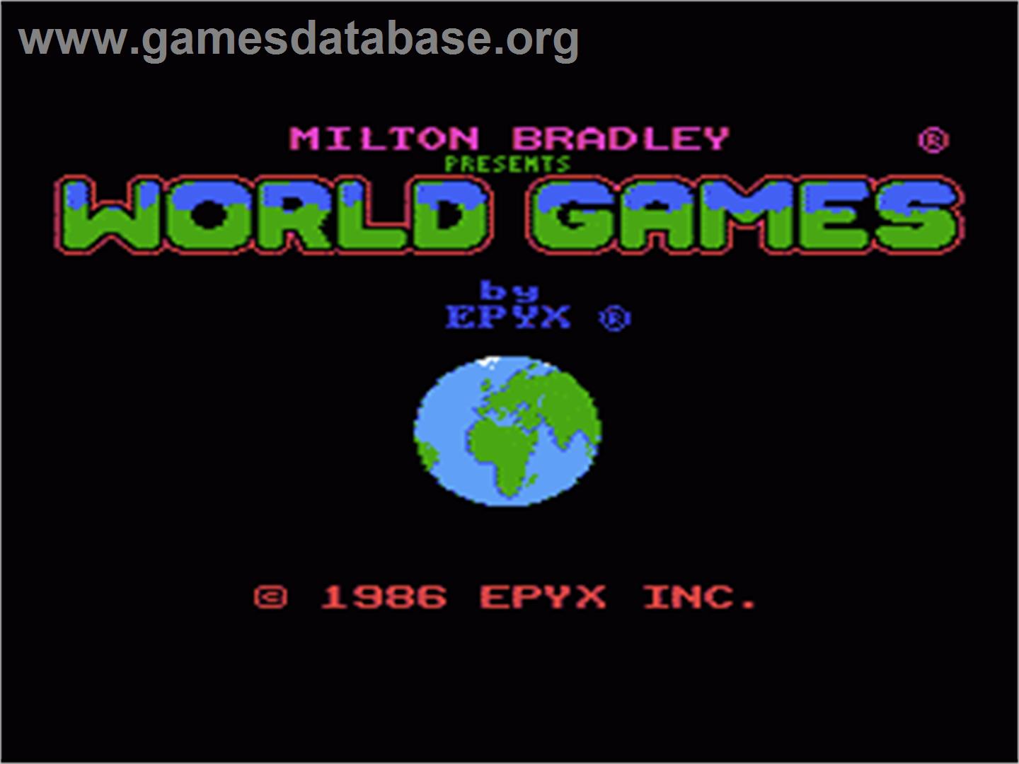 World Games - Nintendo NES - Artwork - Title Screen