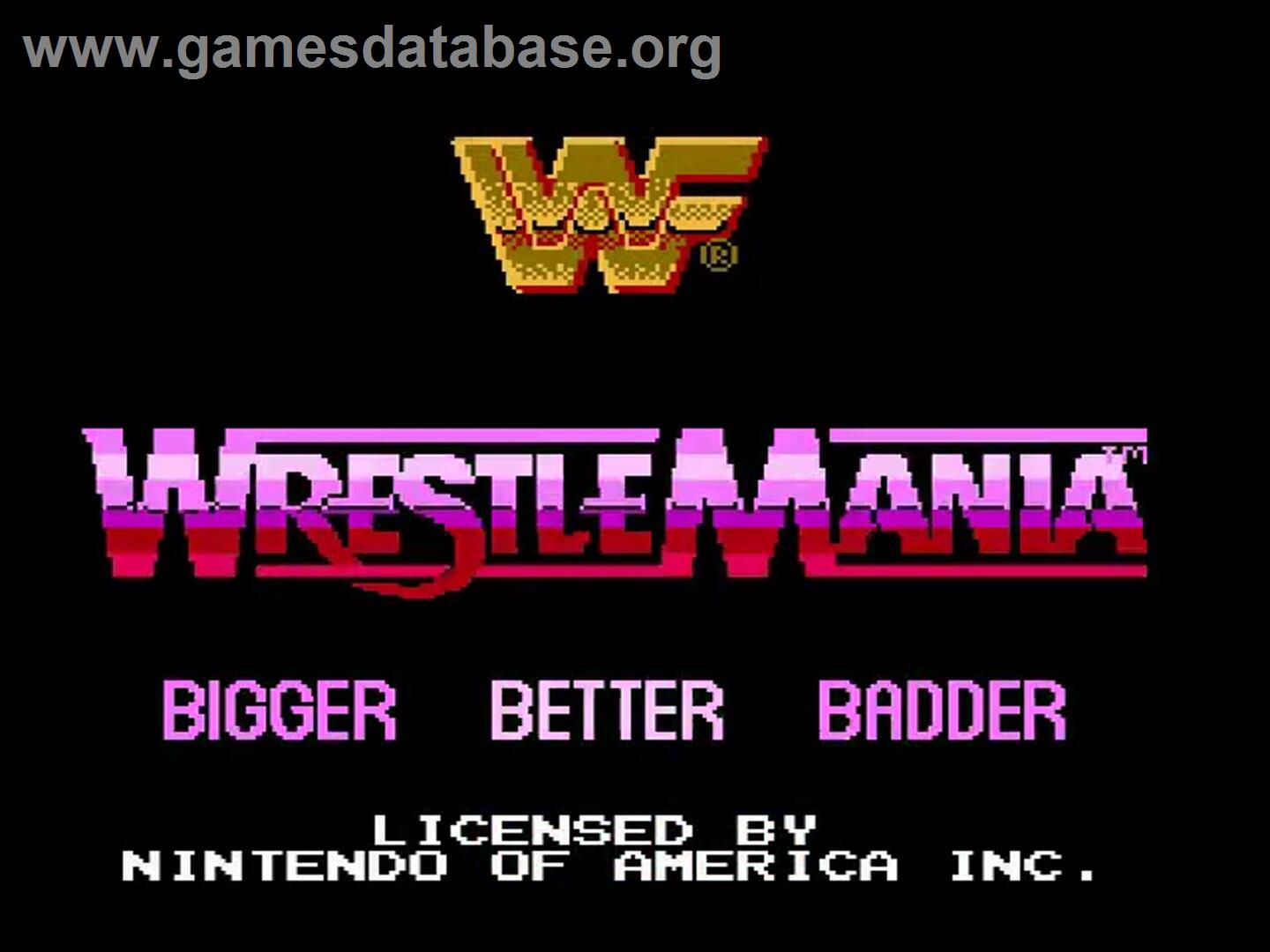 Wwf Wrestlemania - Nintendo NES - Artwork - Title Screen