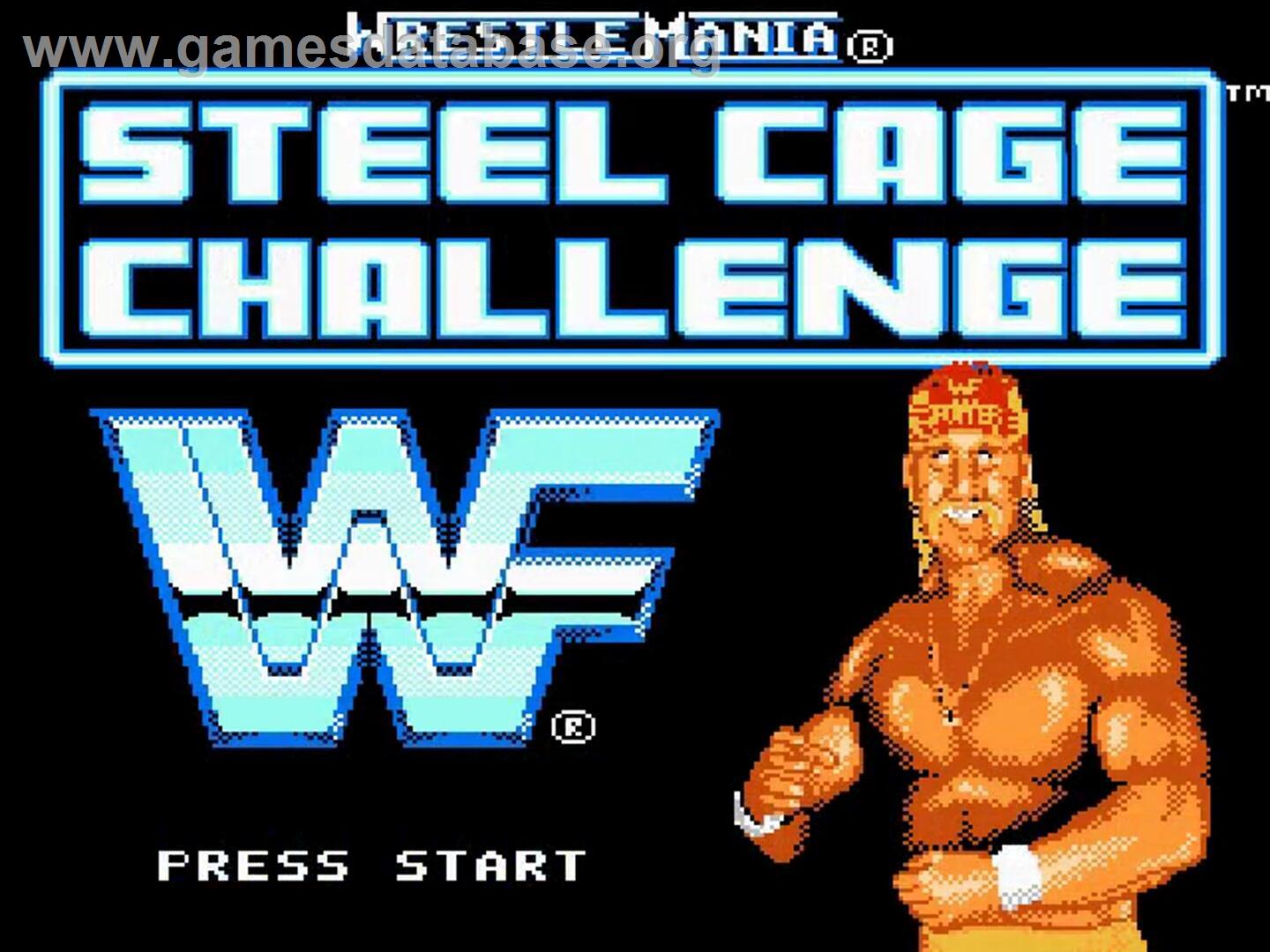 Wwf Wrestlemania - Steel Cage Challenge - Nintendo NES - Artwork - Title Screen