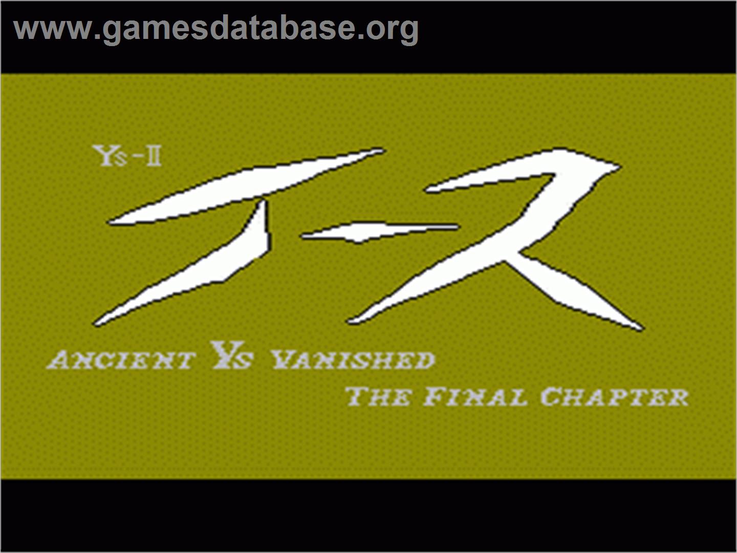Ys II: Ancient Ys Vanished: The Final Chapter - Nintendo NES - Artwork - Title Screen