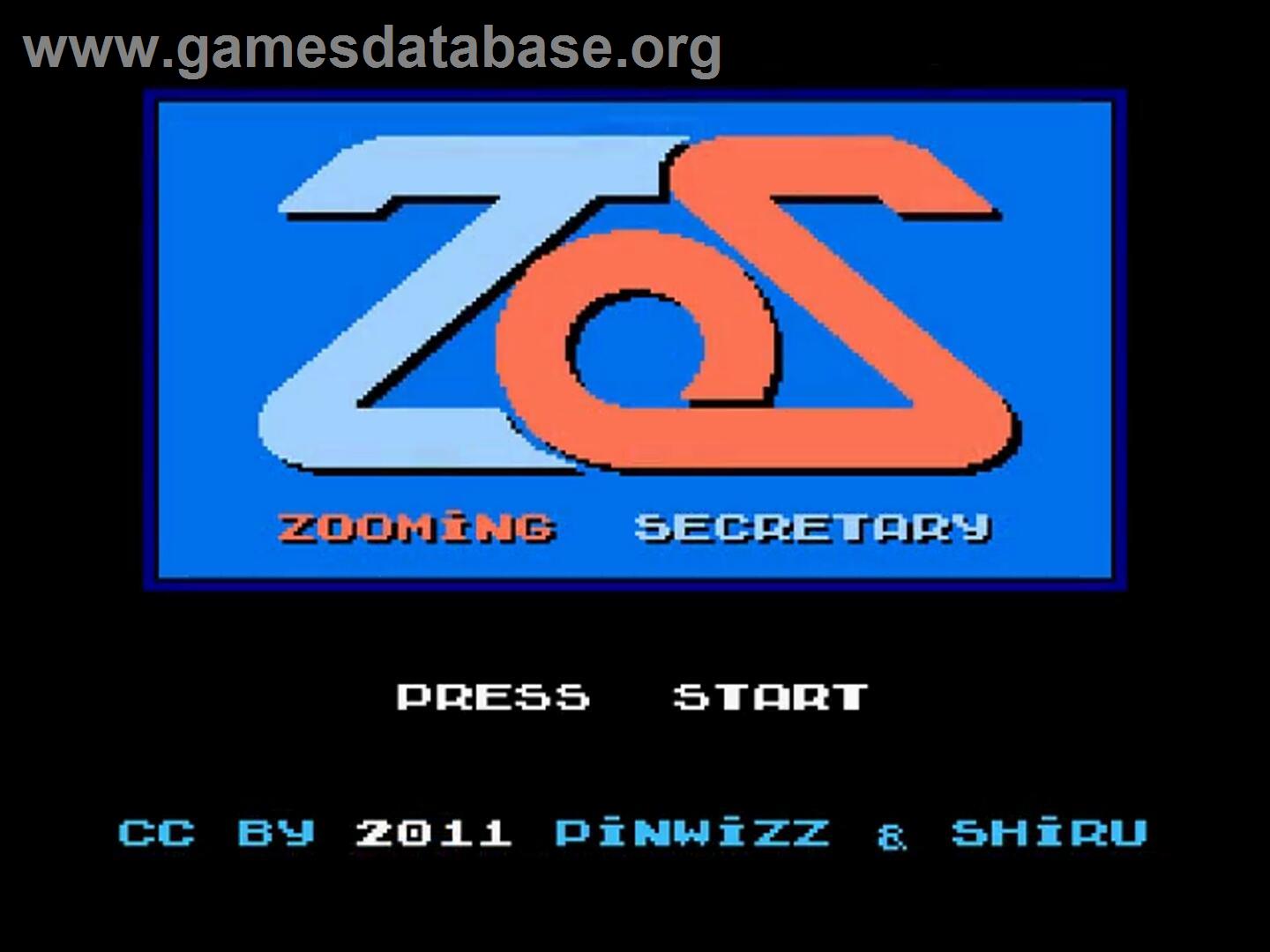 Zooming Secretary - Nintendo NES - Artwork - Title Screen