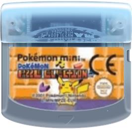 Cartridge artwork for Pokemon Puzzle Collection on the Nintendo Pokemon Mini.