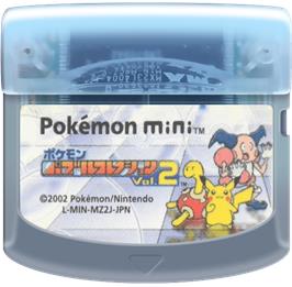 Cartridge artwork for Pokemon Puzzle Collection Vol. 2 on the Nintendo Pokemon Mini.