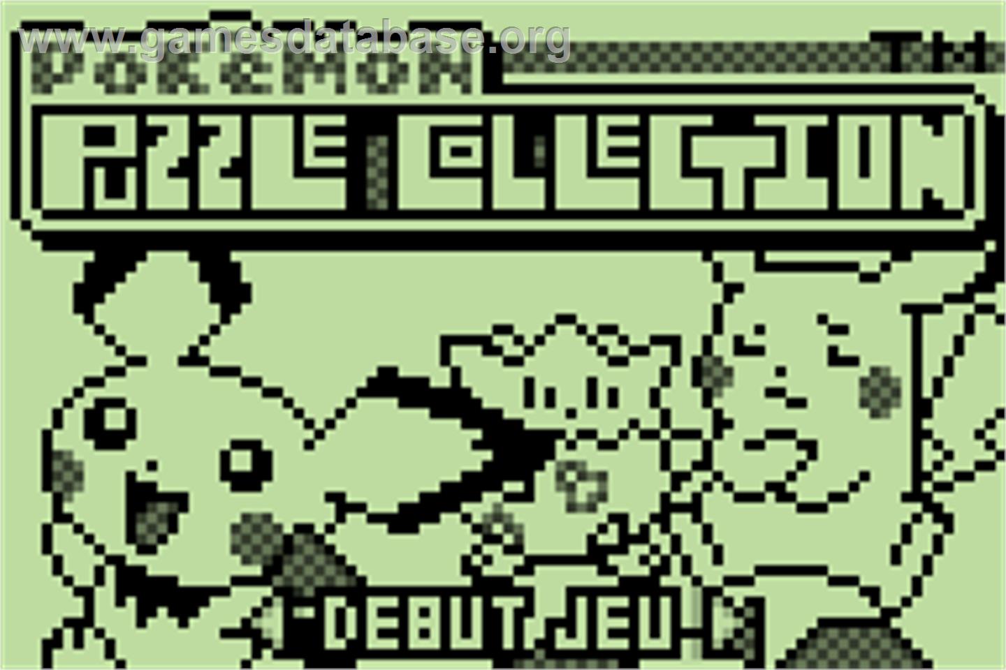 Pokemon Puzzle Collection - Nintendo Pokemon Mini - Artwork - Title Screen