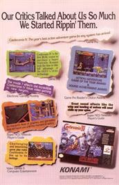 Advert for Super Castlevania IV on the Nintendo SNES.