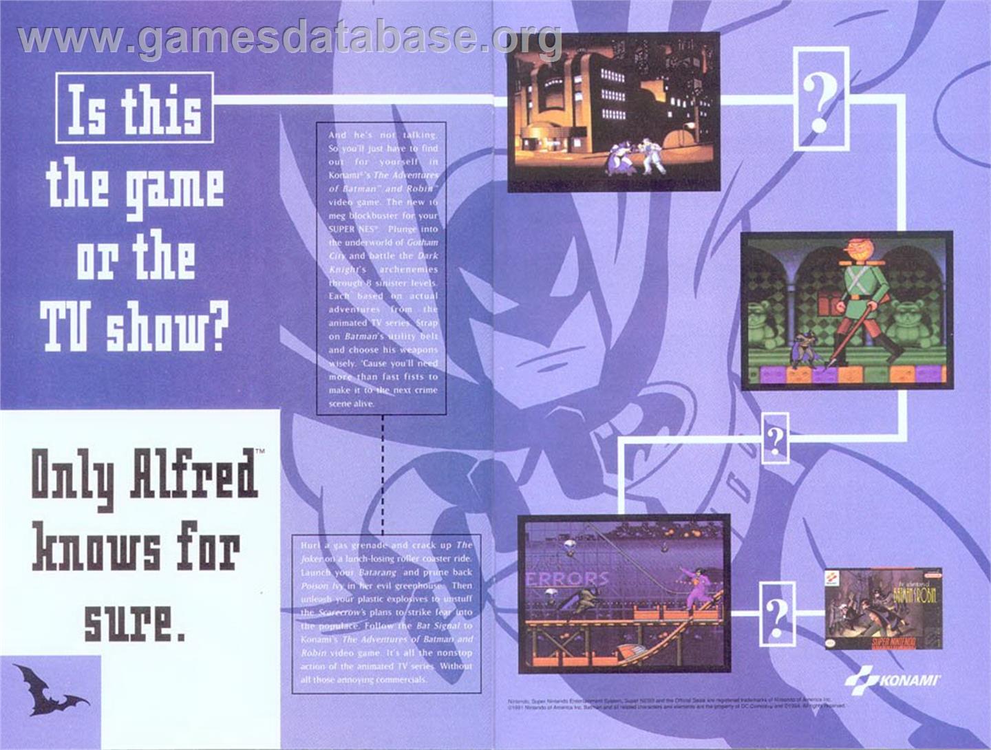 Adventures Of Batman And Robin, The - Sega Genesis - Artwork - Advert