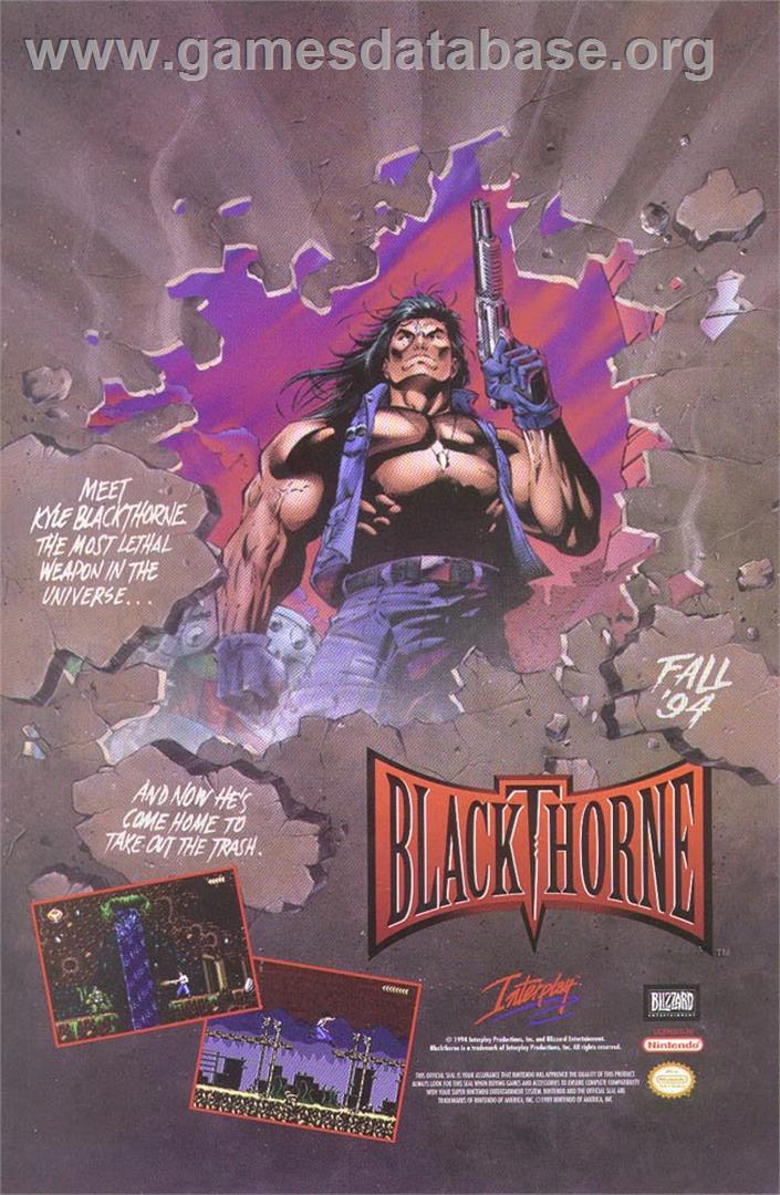 Blackthorne - Nintendo Game Boy Advance - Artwork - Advert