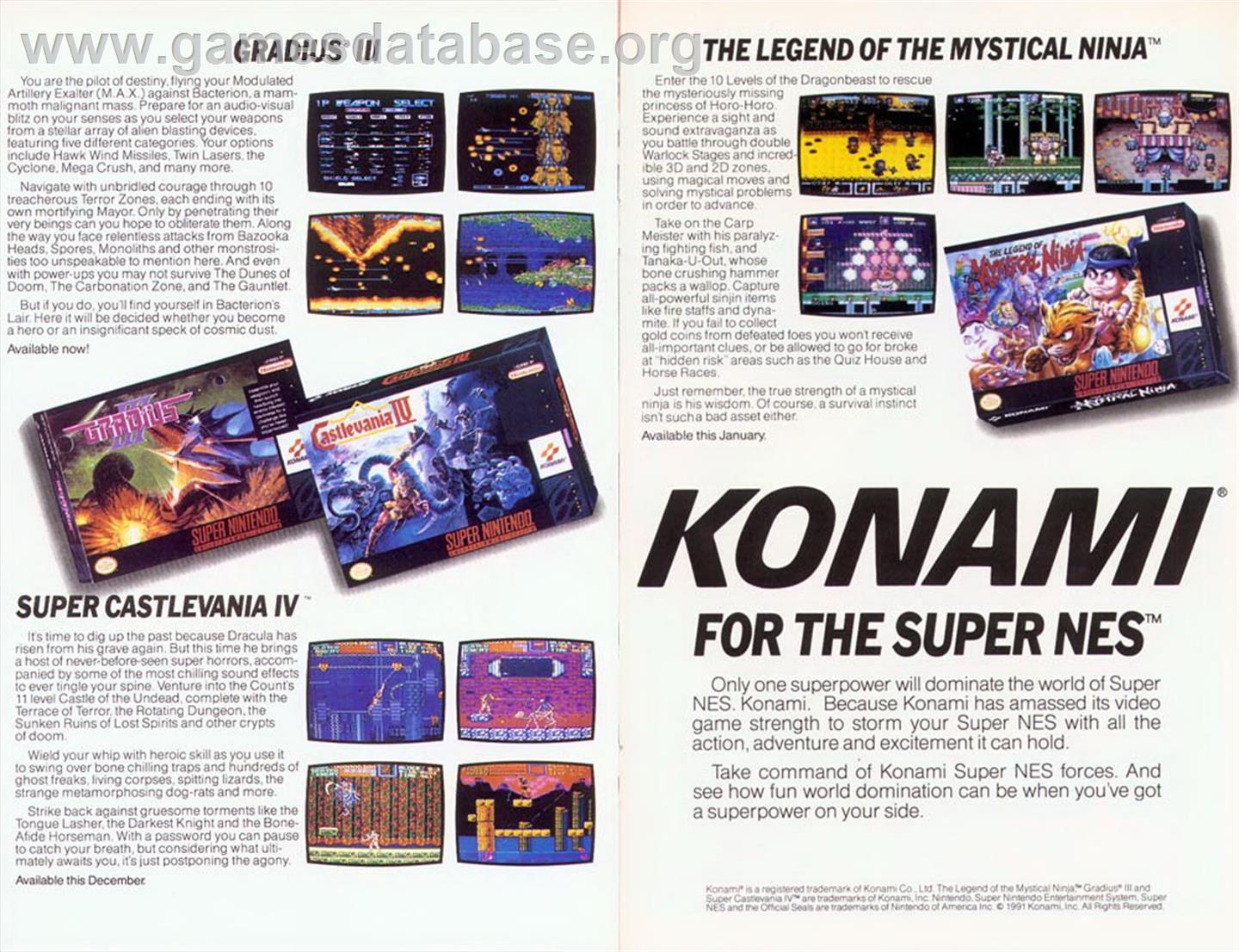 The Legend of the Mystical Ninja - Nintendo SNES - Artwork - Advert