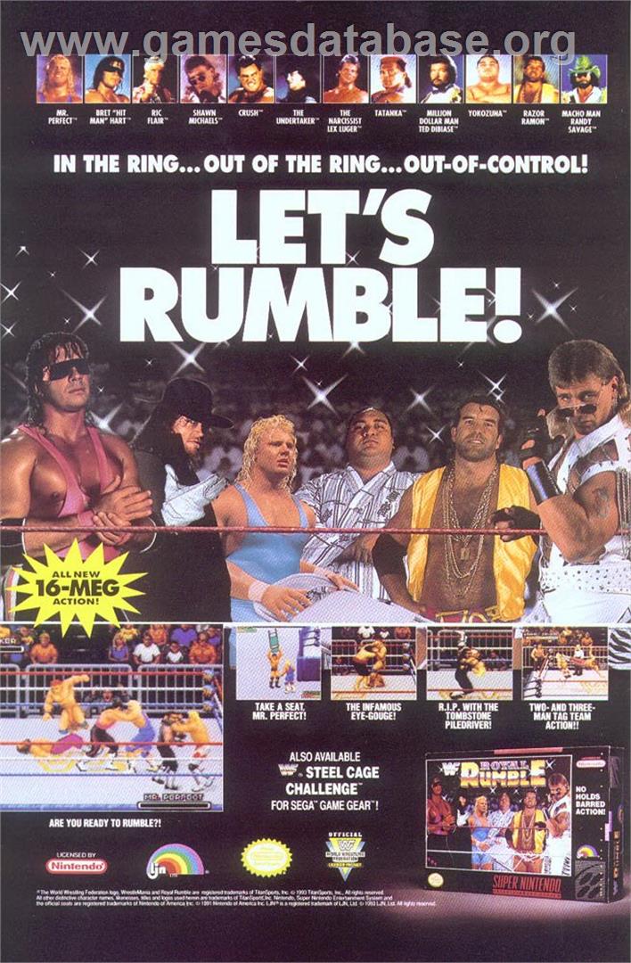 Wwf Royal Rumble - Sega Genesis - Artwork - Advert