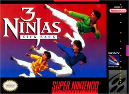 Box cover for 3 Ninjas Kick Back on the Nintendo SNES.