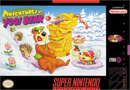 Box cover for Adventures of Yogi Bear on the Nintendo SNES.