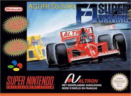 Box cover for Aguri Suzuki F-1 Super Driving on the Nintendo SNES.
