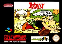 Box cover for Astérix on the Nintendo SNES.