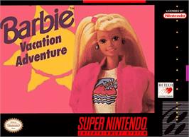 Box cover for Barbie Vacation Adventure on the Nintendo SNES.
