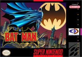 Box cover for Batman on the Nintendo SNES.