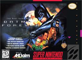 Box cover for Batman Forever on the Nintendo SNES.