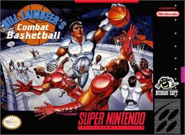 Box cover for Bill Laimbeer's Combat Basketball on the Nintendo SNES.