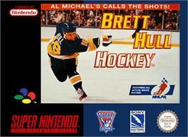 Box cover for Brett Hull Hockey on the Nintendo SNES.