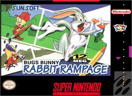 Box cover for Bugs Bunny - Rabbit Rampage on the Nintendo SNES.