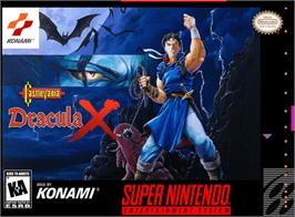 Box cover for Castlevania: Dracula X on the Nintendo SNES.