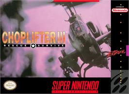 Box cover for Choplifter 3 on the Nintendo SNES.