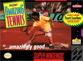 Box cover for David Crane's Amazing Tennis on the Nintendo SNES.