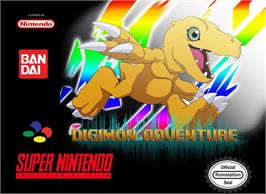 Box cover for Digimon Adventure (bootleg) on the Nintendo SNES.
