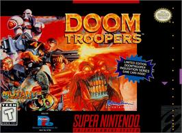 Box cover for Doom Troopers on the Nintendo SNES.