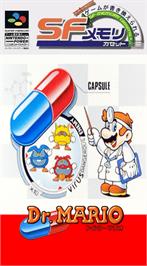 Box cover for Dr. Mario on the Nintendo SNES.