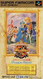 Box cover for Dragon Slayer: The Legend of Heroes II on the Nintendo SNES.