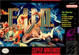 Box cover for E.v.o. - Search For Eden on the Nintendo SNES.