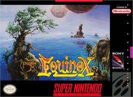 Box cover for Equinox on the Nintendo SNES.