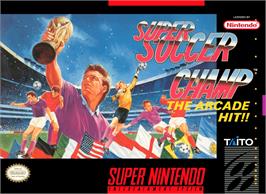 Box cover for European Football Champ on the Nintendo SNES.