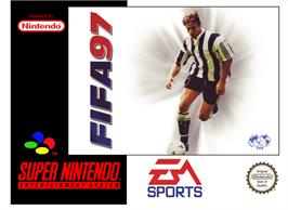 Box cover for FIFA 97: Gold Edition on the Nintendo SNES.