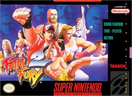 Box cover for Fatal Fury 2 on the Nintendo SNES.