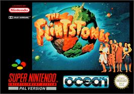 Box cover for Flintstones, The on the Nintendo SNES.