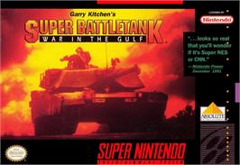 Box cover for Garry Kitchen's Super Battletank - War In The Gulf on the Nintendo SNES.