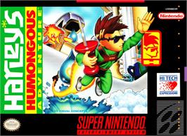 Box cover for Harley's Humongous Adventure on the Nintendo SNES.
