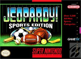 Box cover for Jeopardy! Sports Edition on the Nintendo SNES.