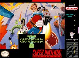Box cover for Jim Power: The Lost Dimension in 3D on the Nintendo SNES.