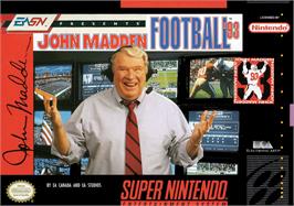 Box cover for John Madden Football '93 on the Nintendo SNES.