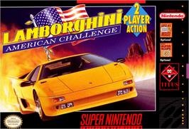 Box cover for Lamborghini - American Challenge on the Nintendo SNES.