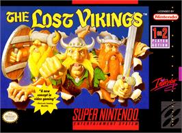 Box cover for Lost Vikings, The on the Nintendo SNES.