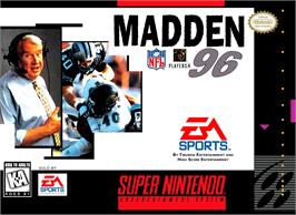 Box cover for Madden Nfl 96 on the Nintendo SNES.