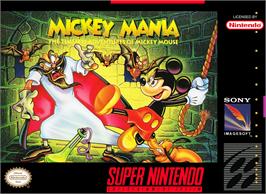 Box cover for Mickey Mania - The Timeless Adventures Of Mickey Mouse on the Nintendo SNES.